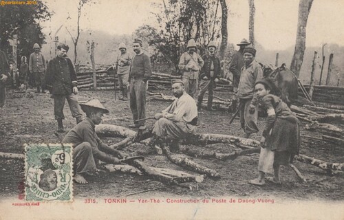 Tonkin - Yen The <br /> Construction du poste de Duong Vuong <br /> Dieulefils rouge 3315 - #465